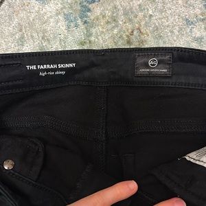 AG jeans- black high rise skinny jeans size 25R (Farrah skinny)